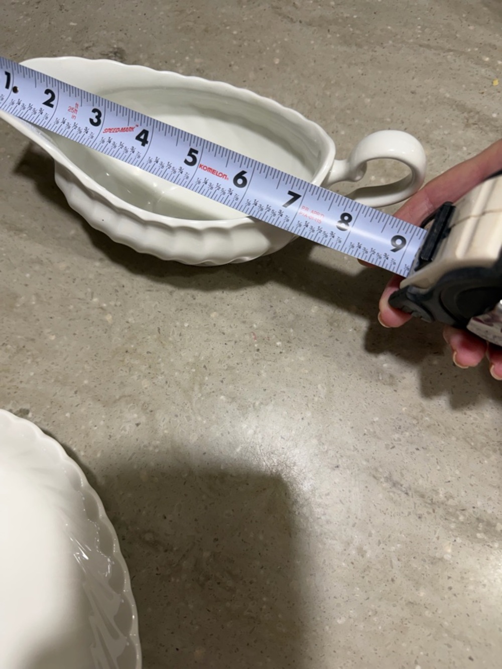 Vintage Johnson Brothers White Ironstone Gravy Boat with Underplate - Picture 8 of 10